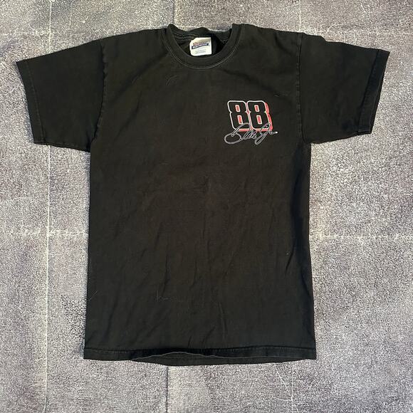 Men's Vintage Y2K NASCAR Dale Earnhardt Jr National Guard Black T Shirt Tee Sz S - Picture 1 of 3